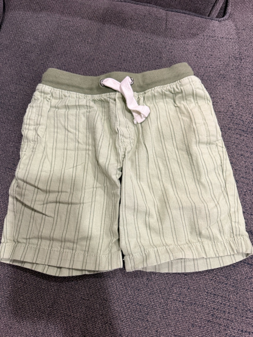 Cat & Jack Light Green Pinstripe Knit Shorts